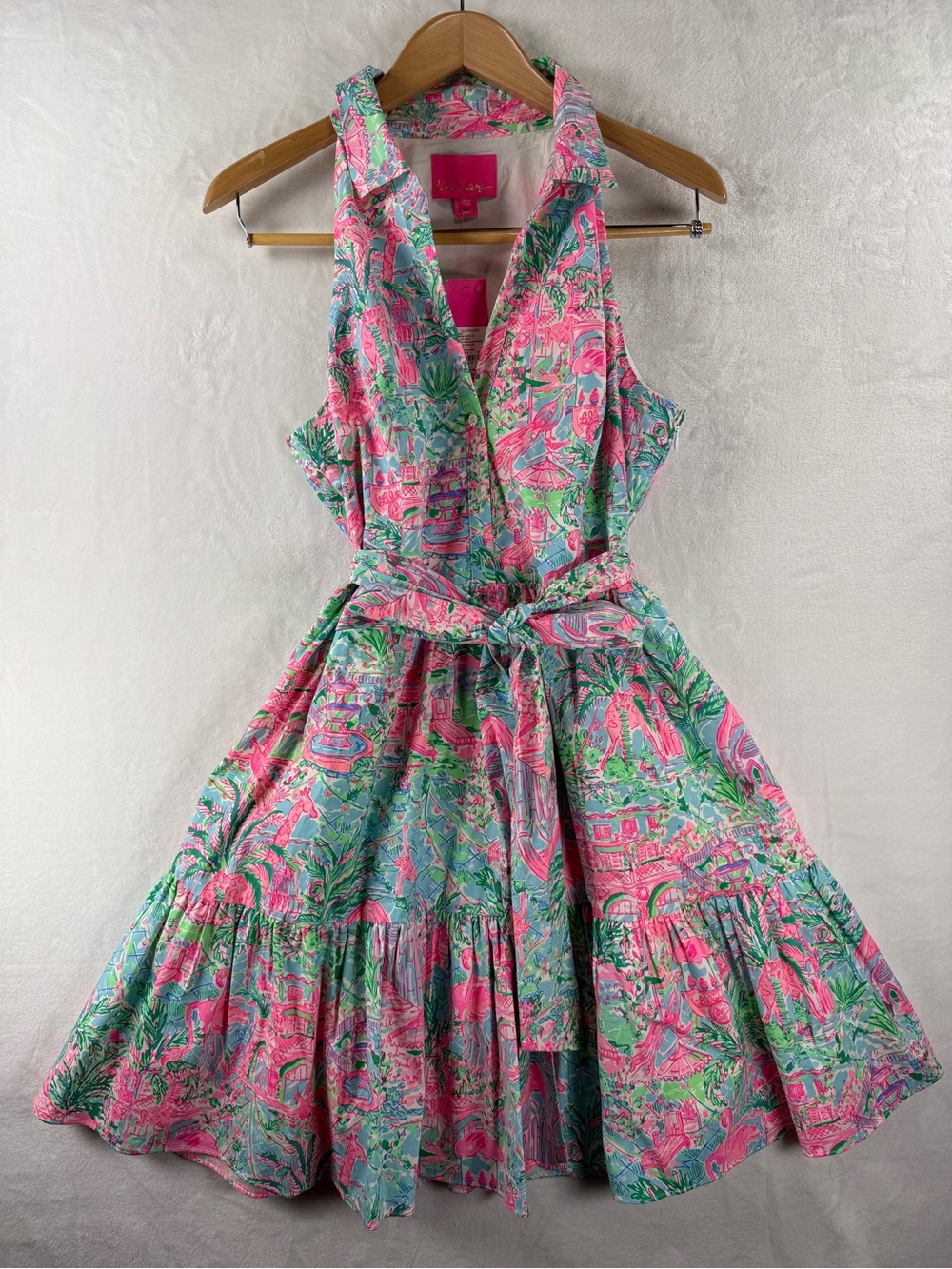 Lilly Pulitzer Trisha Stretch Shirtdress Spotted on Worth Size 10 NWT - Picture 2 of 9